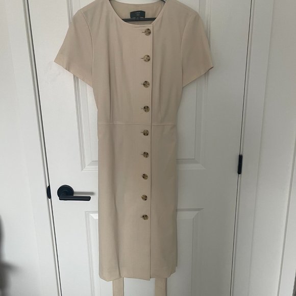 J Crew Short Sleeve Italian Trench Dress - Picture 6 of 8